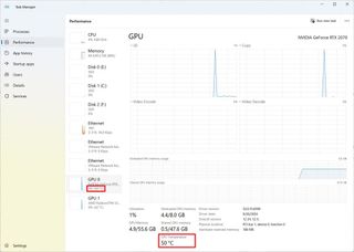 Task Manager check GPU temperature