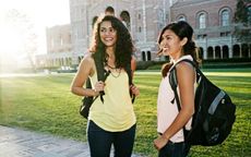 picture of two girls at college