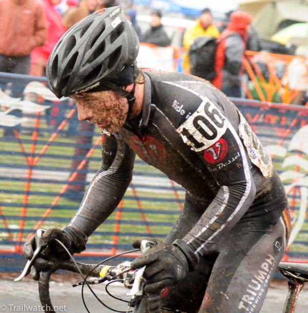 Jeff Bahnson (Van Dessel) on the pavement with one lap to go