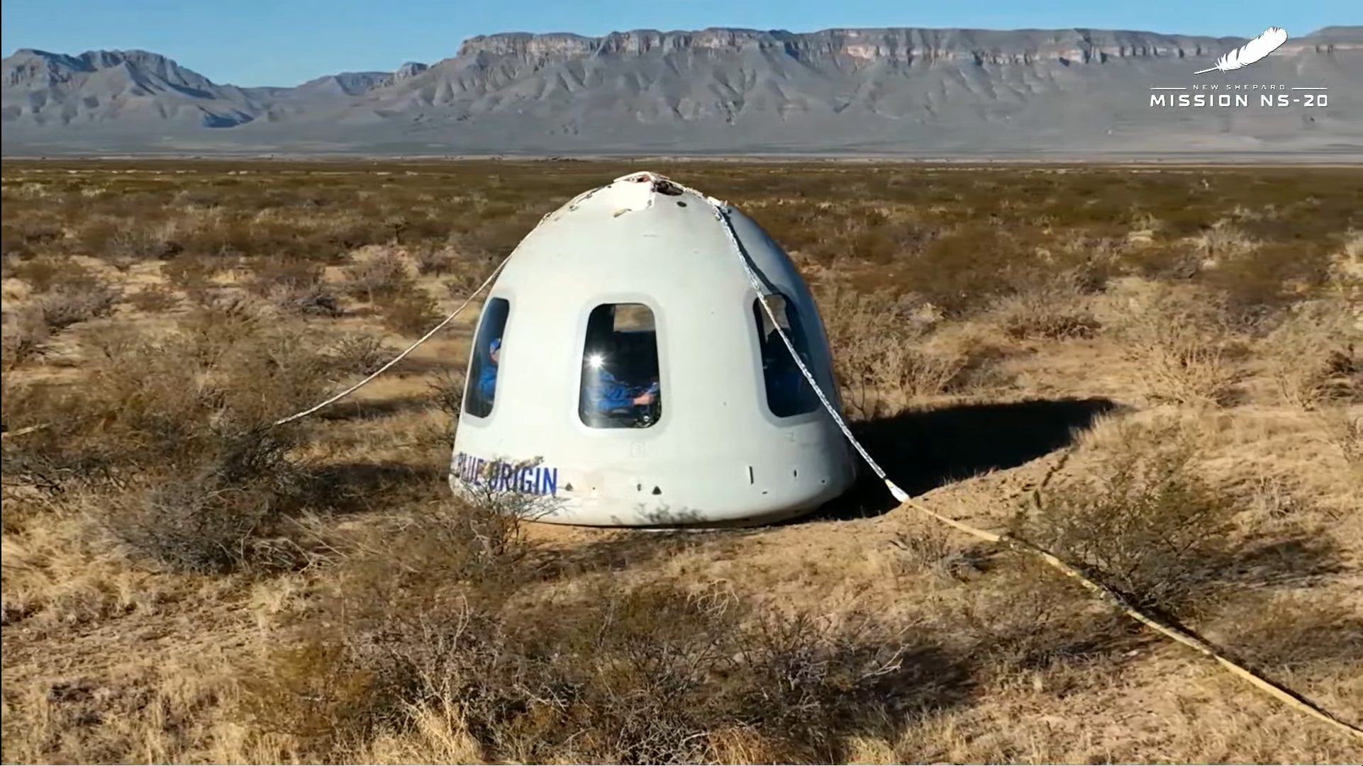 The NS-20 capsule after touch-down.