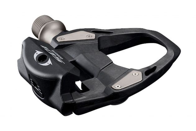 Image shows Shimano 105 SPDs which are among the best clipless pedals
