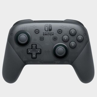 Nintendo Switch Pro Controller on a grey background