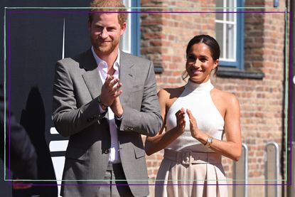 Prince Harry and Meghan stood clapping at the during the Invictus Games Dusseldorf 2023 - One Year To Go launch event on September 06, 2022 in Dusseldorf, Germany.