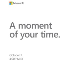 Microsoft's invite to the press for its October event.
