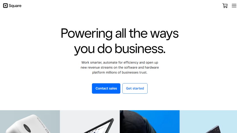 Website screenshot of Square (July, 2025)