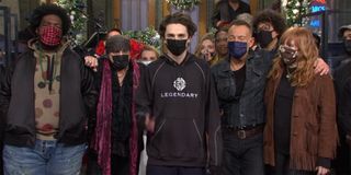 Timothee Chalamet Legendary hoodie hosting Saturday Night Live