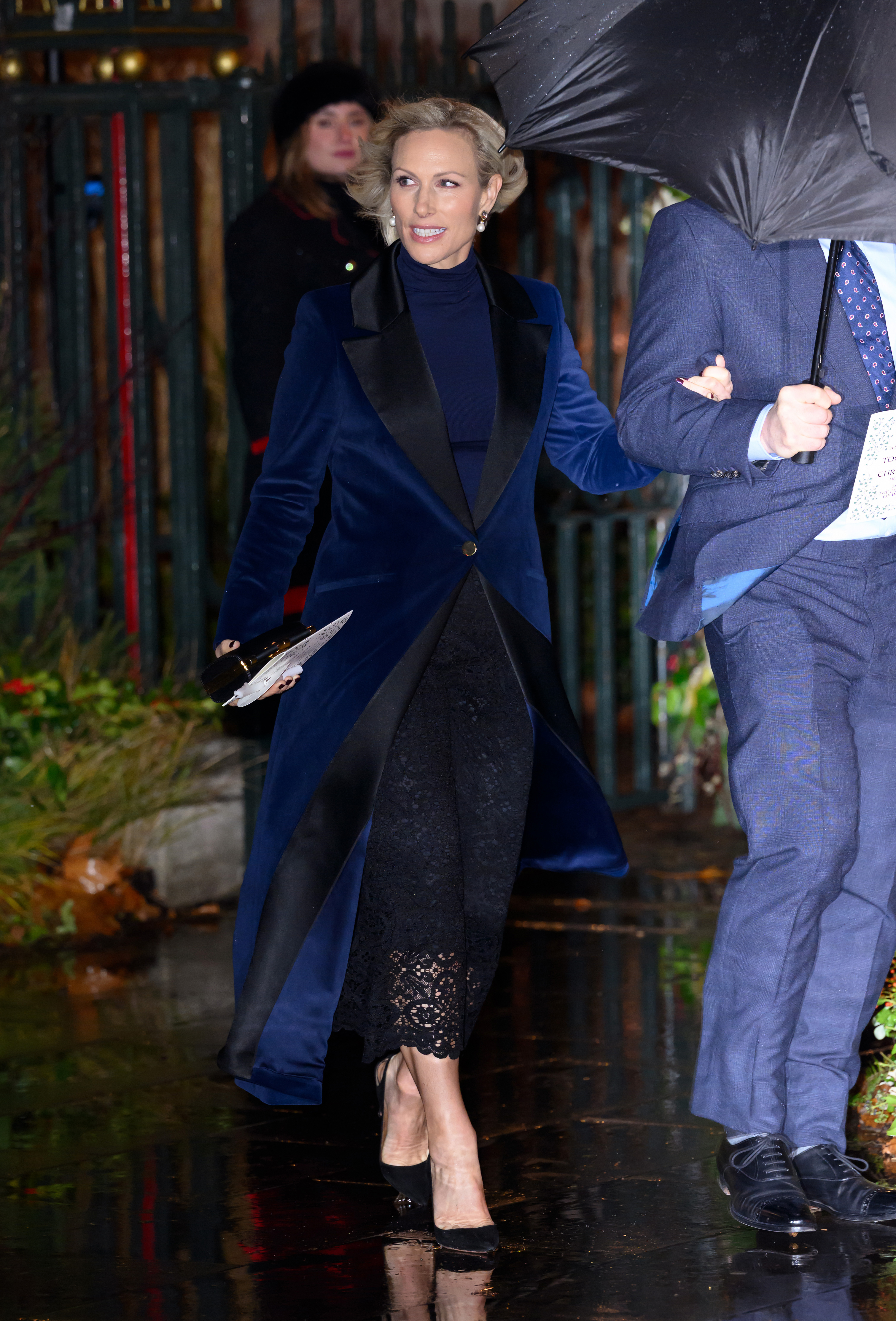 Zara Tindall departs after attending the 'Together At Christmas' Carol Service at Westminster Abbey on December 05, 2025 in London, England. Led by The Princess and supported by The Royal Foundation, the annual event offered a chance to pause and reflect on the values of love, compassion, and the connections we share. The service also highlighted remarkable individuals from across the UK who have demonstrated extraordinary kindness, empathy, and support within their communities. (Photo by Karwai Tang/WireImage)