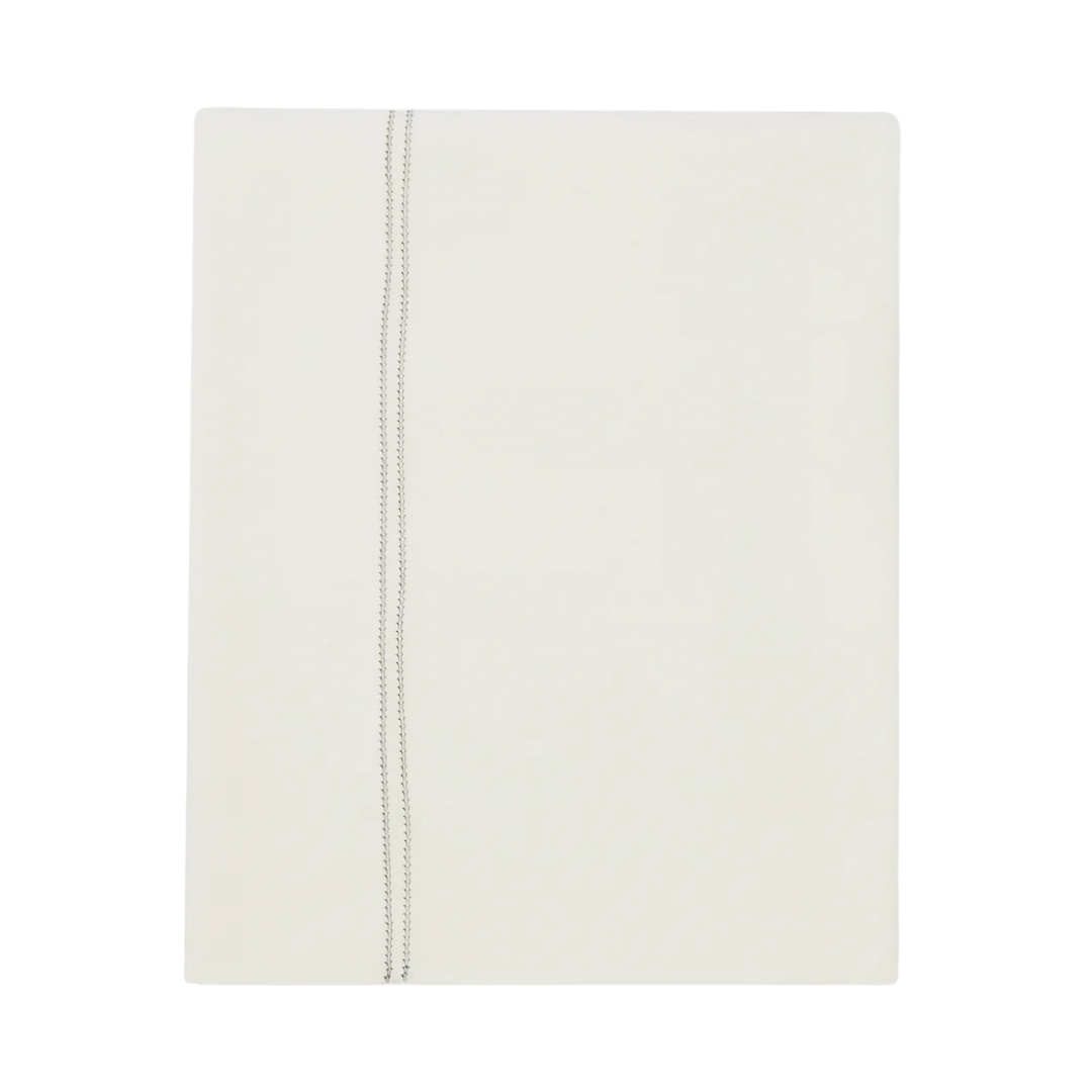 Hem-Stitch Linen King Top Sheet