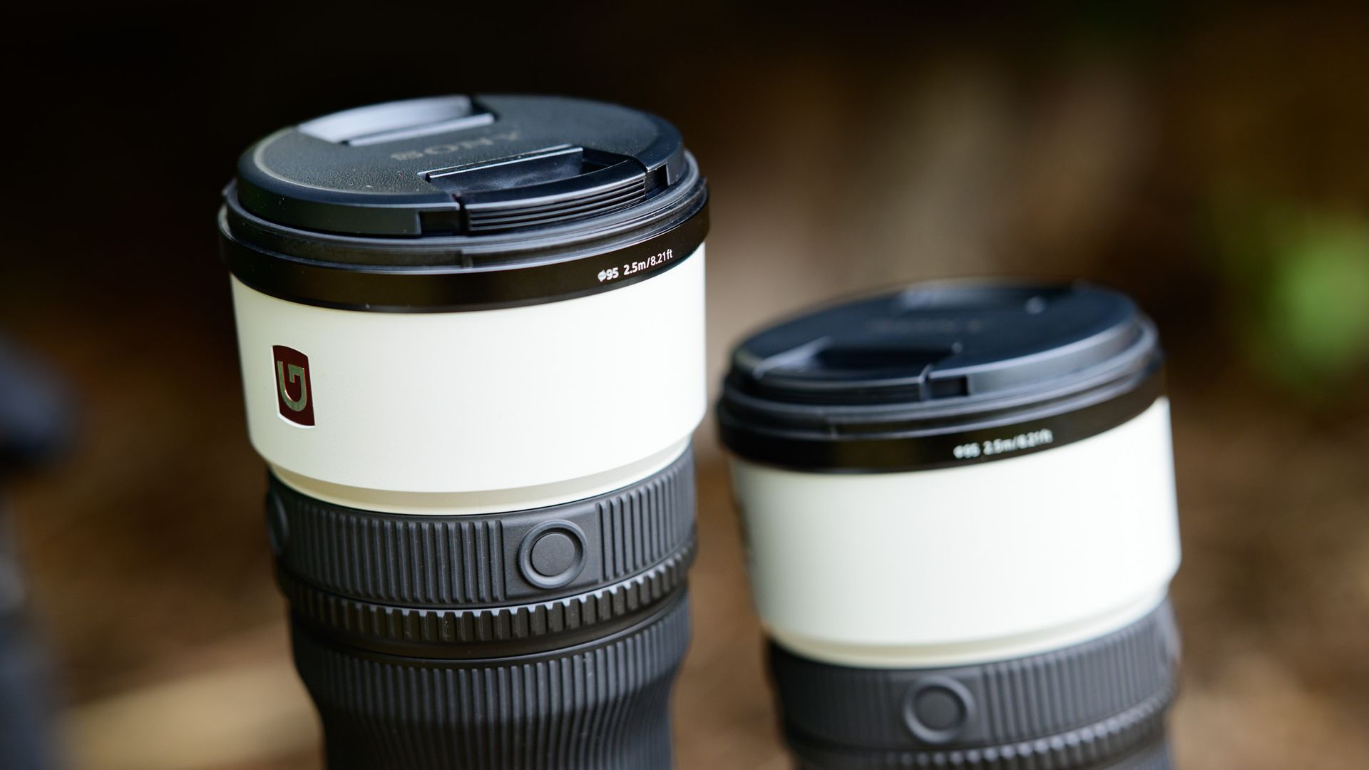 Sony FE 400mm F4.5 GM OSS and Sony FE 600mm F6.3 GM OSS super-telephoto lenses, closeup of the lens custom buttons