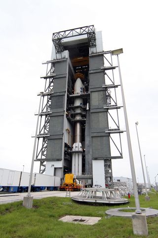 Juno Spacecraft Inside the Vertical Integration Facility