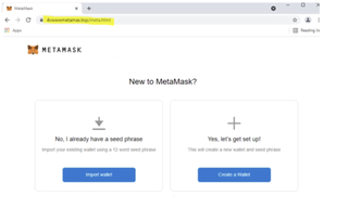 Captures from both the Phantom andf Metamask phishing process.