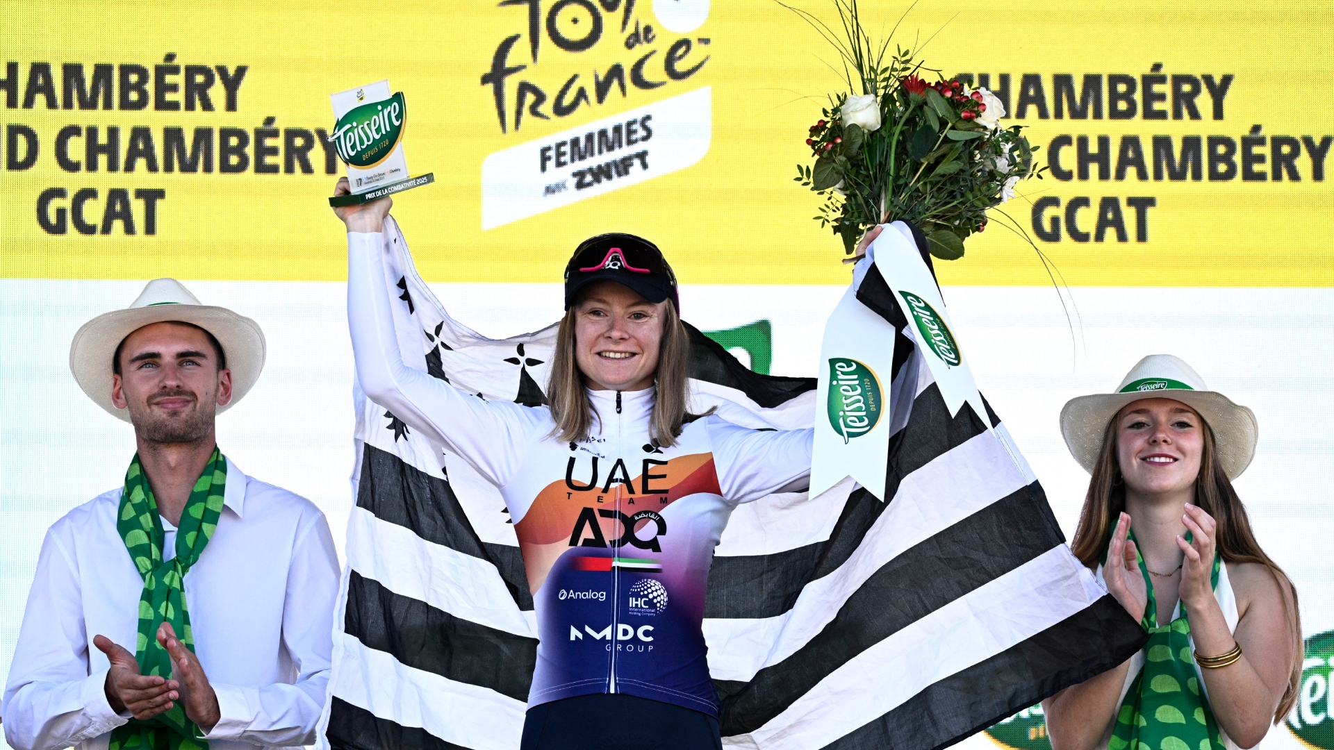 Maeve Squiban at the 2025 Tour de France Femmes avec Zwift