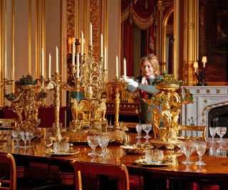 The State Dining room, dressed for christmas at Windsor