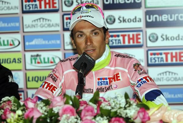Ivan Basso (Liquigas-Doimo) at the post-stage press conference.