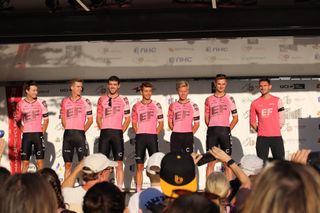 Team EF Education-EasyPost, directed by Tejay van Garderen. EF had a plan to make the race hard for Powless, and executed it expertly.