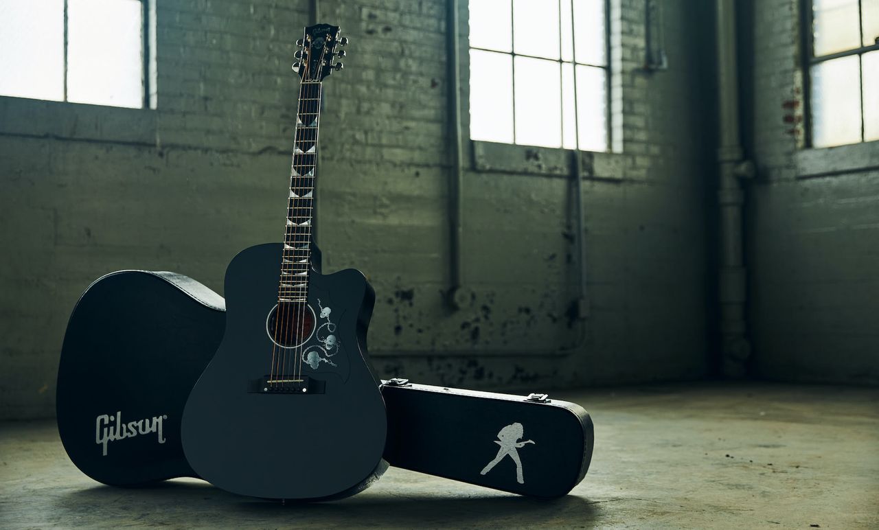 Dave Mustaine's new signature Gibson Songwriter acoustic guitar