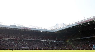 A general view of Old Trafford during the Premier League match between Manchester United and Wolverhampton Wanderers on May 13, 2023 in Manchester, England.