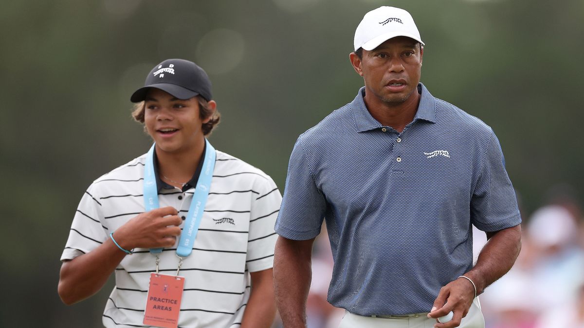 Charlie Woods meets other sons of important winners at Future Masters
