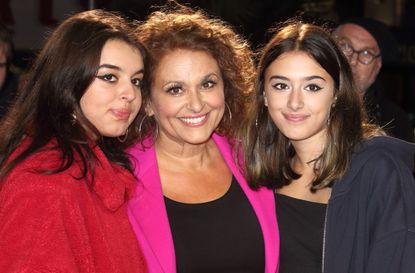 Nadia Sawalha and her daughters Maddie and Kikki