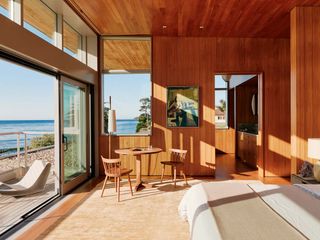the open plan living space at the Surf House