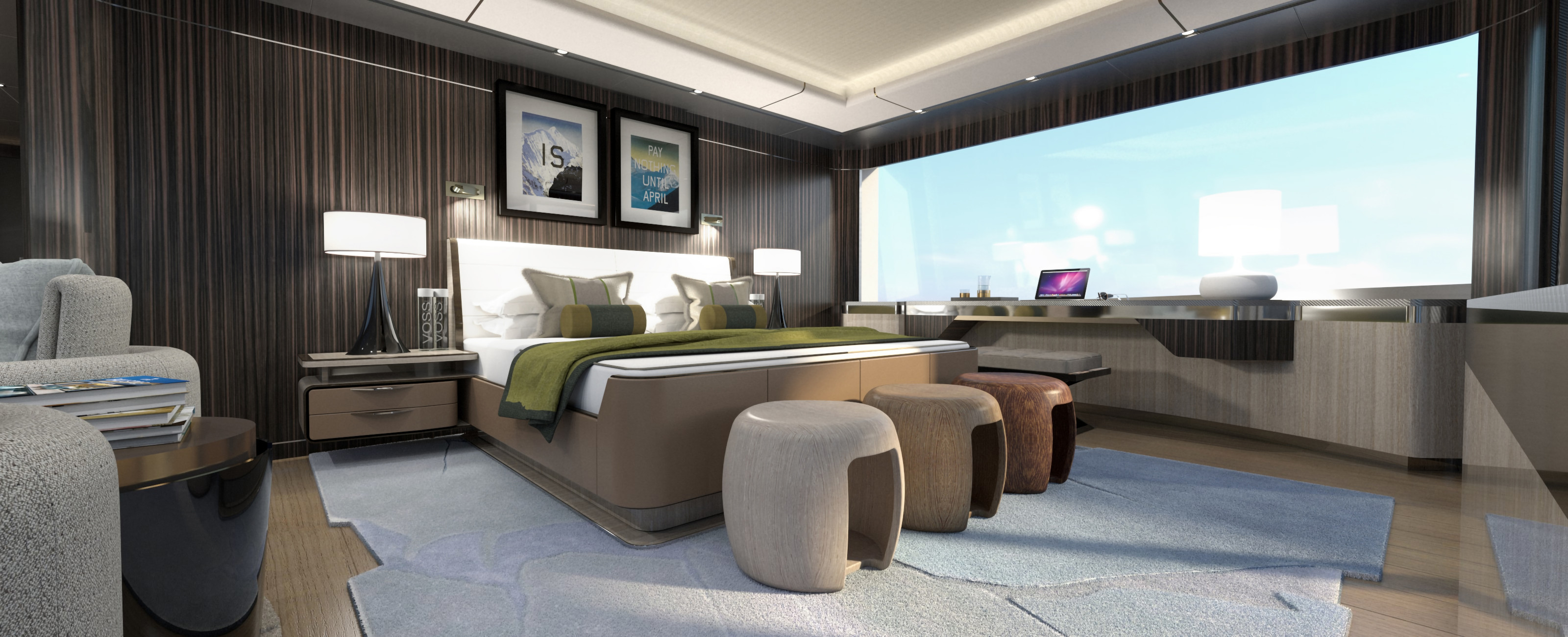 The owner's cabin, or 'Boss Quarters'