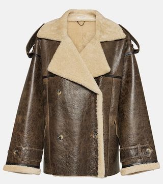 Jordan shearling-lined leather coat