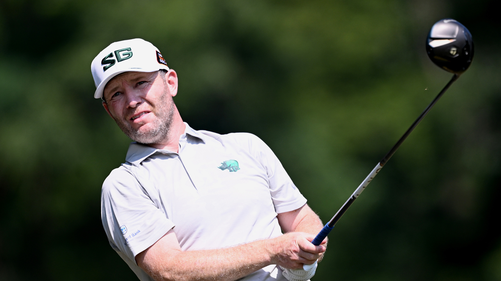 Branden Grace hits a driver off the tee