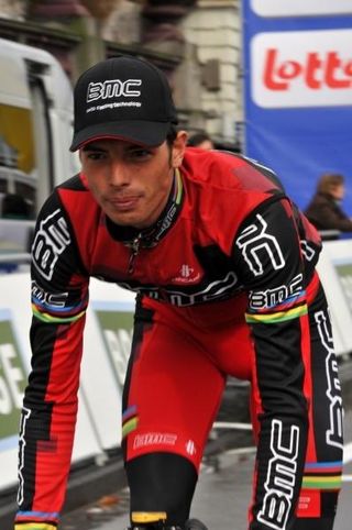 Alessandro Ballan (BMC Racing Team) makes his way to the sign-on in Gent