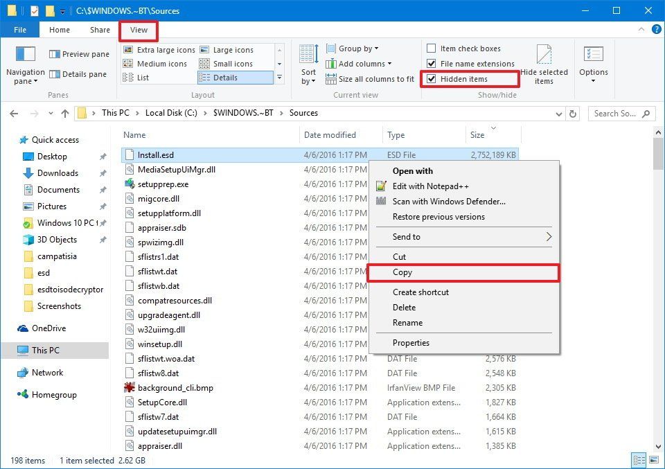 How to create a Windows 10 ISO file using an Install.ESD image