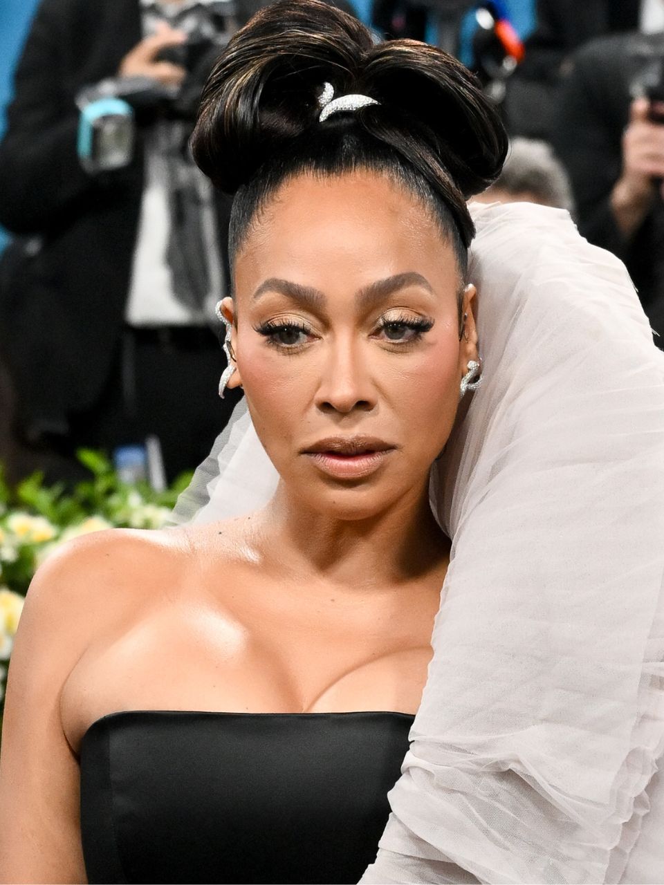 La La Anthony attending the Met Gala 2025.