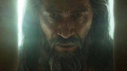 Diablo 4 Lord of Hatred opening cinematic screenshot shows an elderly man with long hair.
