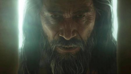 Diablo 4 Lord of Hatred opening cinematic screenshot shows an elderly man with long hair.
