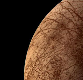This color image of the Jovian moon Europa was acquired by Voyager 2 during its close encounter on Monday morning, July 9, 1979.