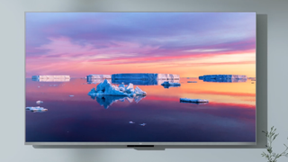 Amazon Fire TV QLED showing image of sunset on ocean