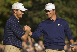 Retief Goosen and Adam Scott at the 2007 Presidents Cup