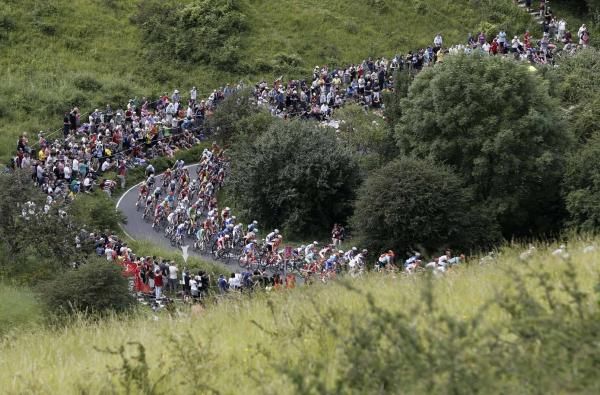 Huge crowds gathered on Box Hill.