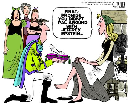 Political Cartoon World Jeffrey Epstein's Pal Prince Andrew
