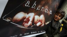 An A.B.E.R.O.A association (Andalucian Stolen Babies Association) demonstration in Madrid in 2012