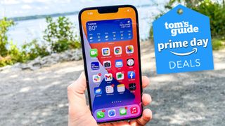 iPhone 13 Pro Max with a Tom's Guide deal tag
