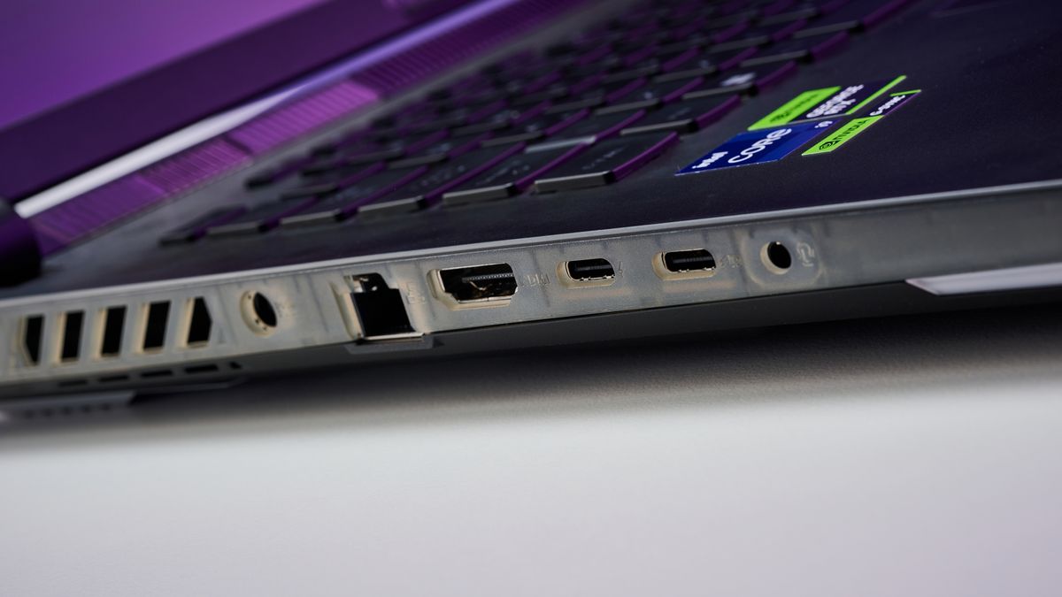 The Asus ROG Strix 16 more ports.