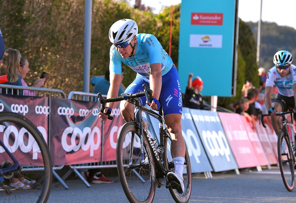 Fabio Jakobsen of The Netherlands and Quick-Step Floors lost is overall lead