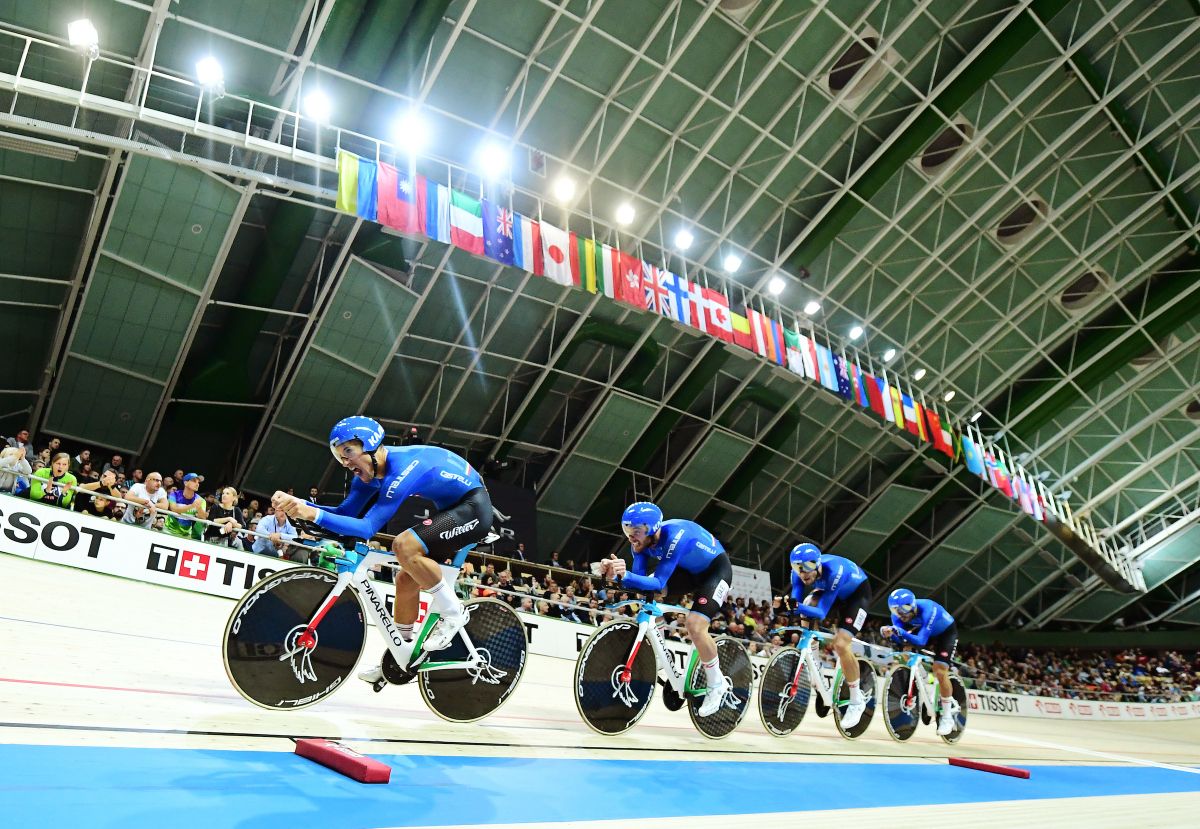 Italy in the team pursuit