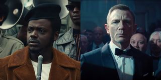 Daniel Kaluuya in Judas and the Black Messiah and Daniel Craig in No Time To Die side by side