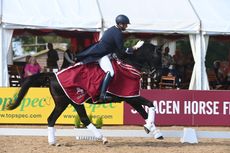 Nick Lawson and IceBlue Valentino at the National British Dressage championships
