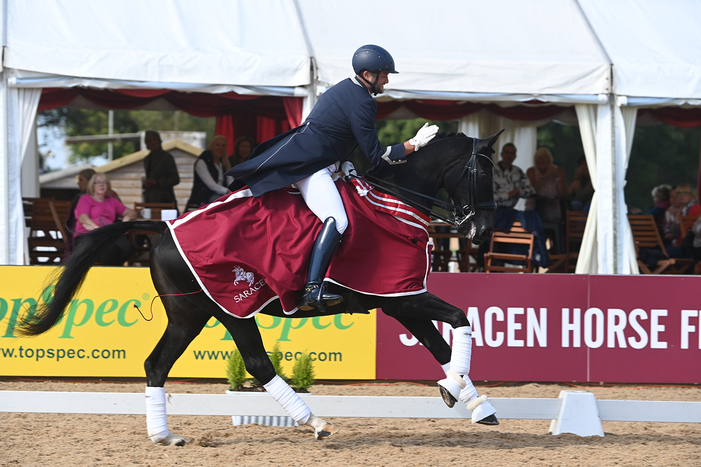 Nick Lawson and IceBlue Valentino at the National British Dressage championships
