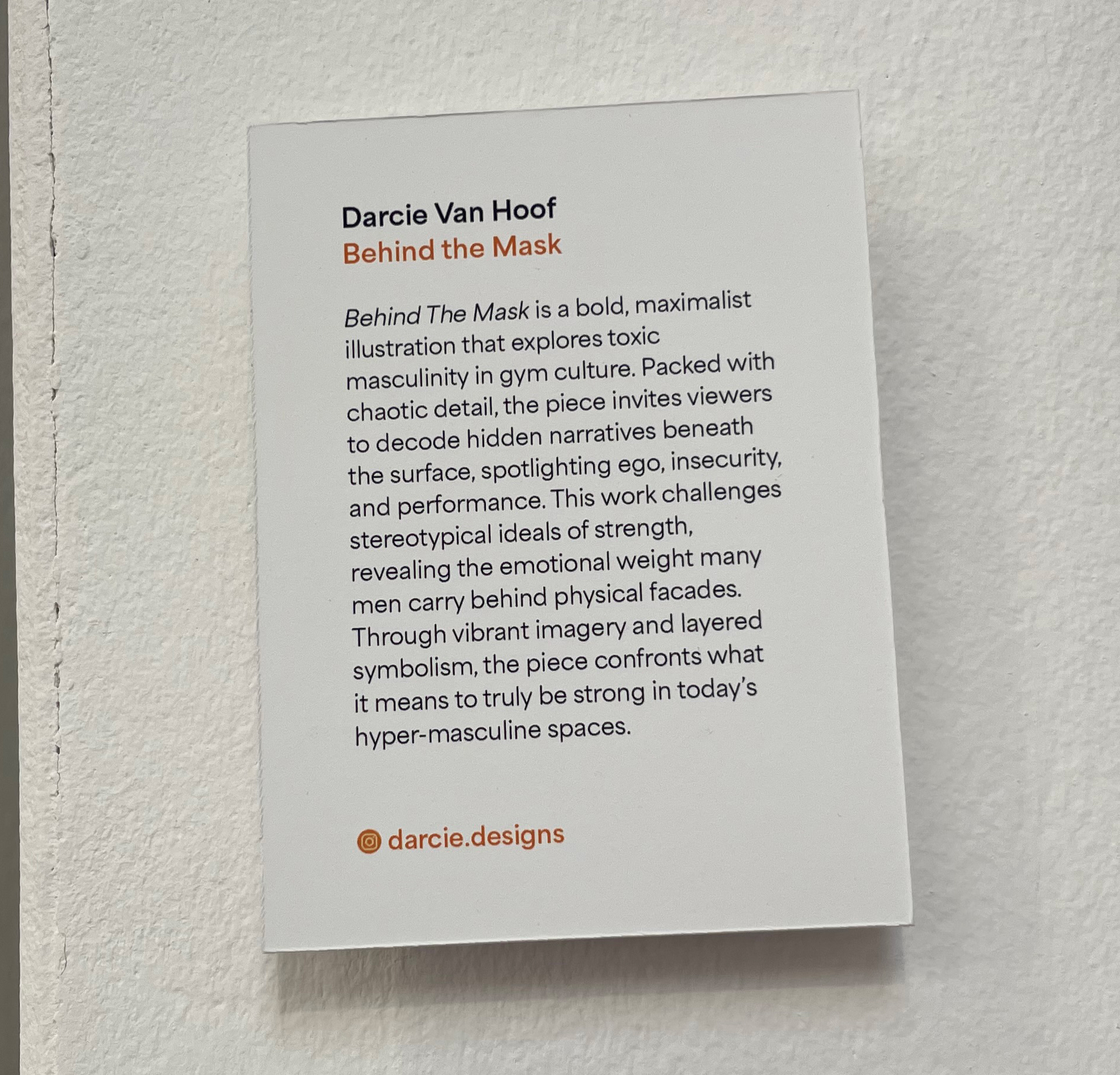 D&AD New Blood student work sign explaining work