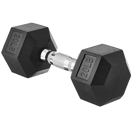 Amazon Basics Rubber Coated Hex Dumbbell 