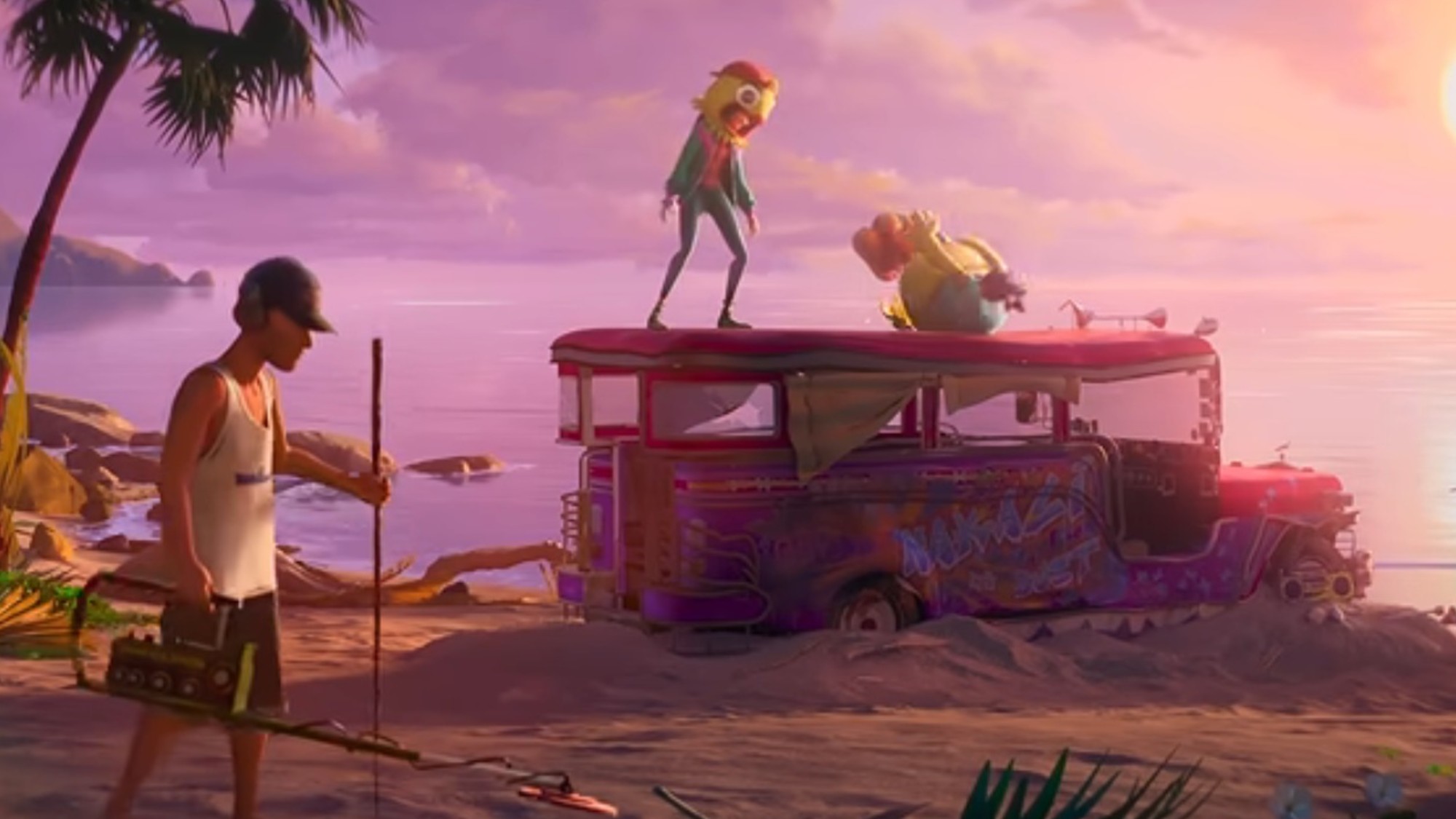 Our protagonists on top of a Jeepney in Forgotten Island
