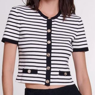 Maje Striped Cardigan