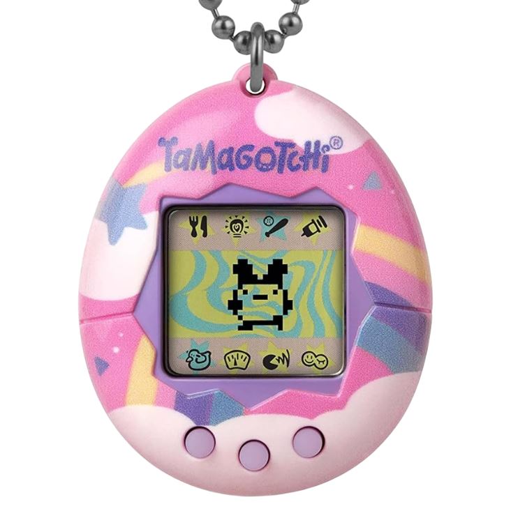 Bandai Tamagotchi Original Dreamy Shell | Tamagotchi Original Cyber Pet 90s Adults and Kids Toy With Chain | Retro Virtual Pets Are Great Boys and Girls Toys or Gifts for Ages 8+